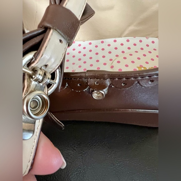 Body Line Japan Size 27 Brown Mary Jane Shoes w/ Double Straps & Bows - Picture 9 of 14